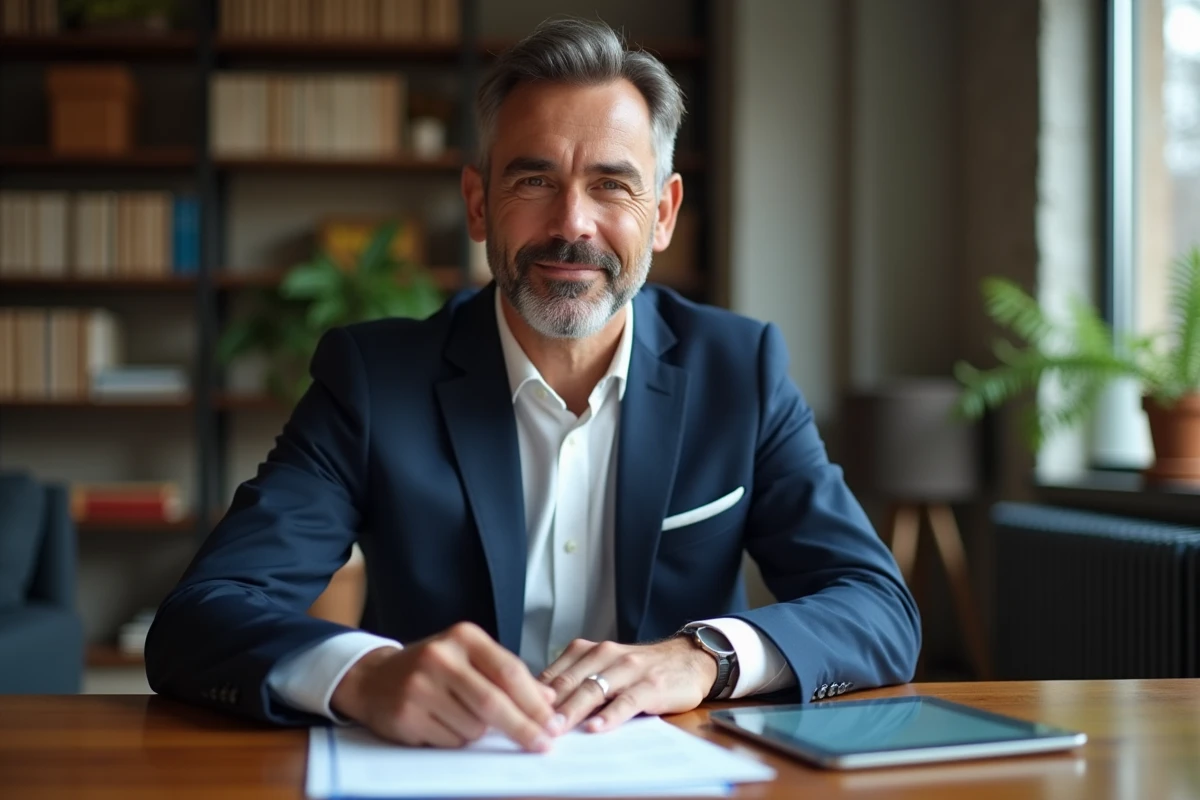 Agent immobilier en réunion dans un appartement moderne