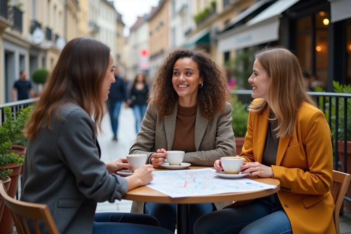 Groupe de personnes attablées en terrasse à Créteil, illustrant l'ambiance conviviale et la vie de quartier en 2026