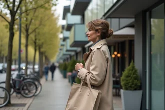 Femme devant un immeuble résidentiel moderne à Créteil en 2026, illustrant l'évolution du quartier et du marché immobilier