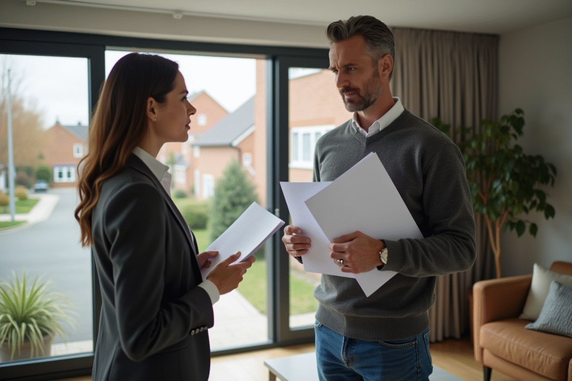 Homme propriétaire discutant avec une professionnelle dans un salon moderne